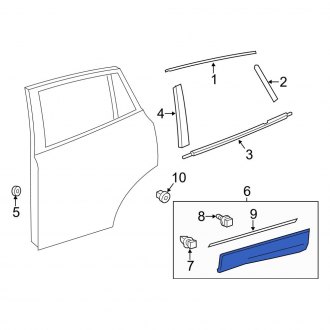 Toyota OE - Front Left Door Molding