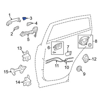 Toyota OE - Rear Outer Exterior Door Handle Cover