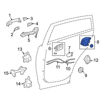 Toyota OE - Front Right Door Latch Assembly