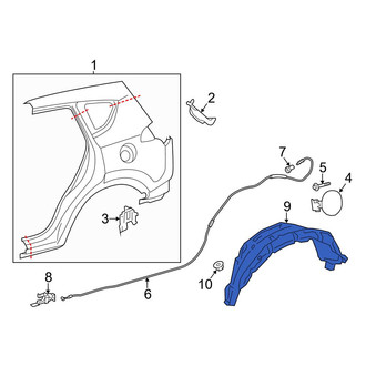 Toyota OE - Rear Left Quarter Panel Splash Shield