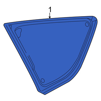Toyota OE - Rear Right Quarter Glass