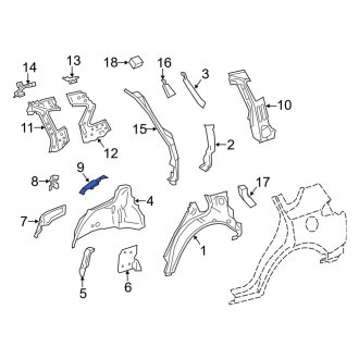 Toyota Oe Toyota Rav4 18 Quarter Panel Inner Structure