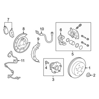Toyota OE - Rear Suspension - Brake Components (AWD)