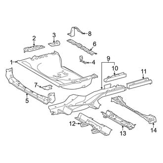 Toyota OE - Rear Body & Floor - Floor & Rails (Canada Built), (FULL HYBRID EV-GAS (FHEV) / Gas)