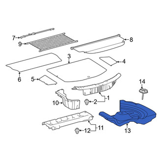 Toyota OE - Rear Spare Tire Compartment