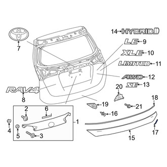 Toyota OE - Lower Liftgate Finish Panel Gasket