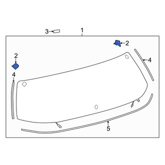 Toyota OE - Rear Left Outer Back Glass Spacer