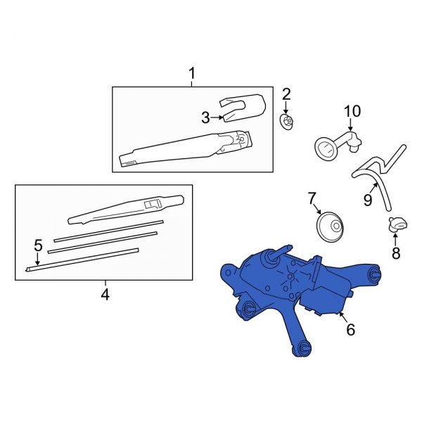 Back Glass Wiper Motor