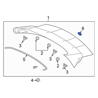 Toyota OE - Rear Spoiler Gasket