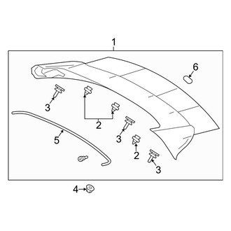 Toyota OE - Lift Gate - Spoiler