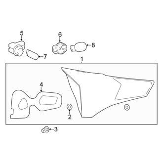 Toyota OE - Rear Lamps - Backup Lamps (Japan Built, W/O LED), (FULL HYBRID EV-GAS (FHEV) / Gas)
