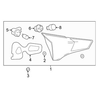 Toyota OE - Rear Lamps - Backup Lamps (Canada Built, W/O LED), (FULL HYBRID EV-GAS (FHEV) / Gas)