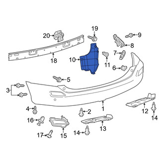 Toyota OE - Rear Left Bumper Splash Shield