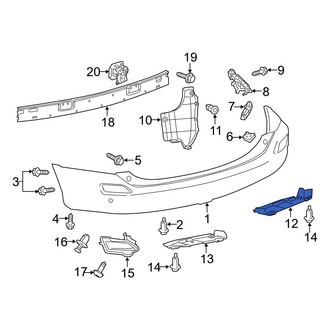 Toyota OE - Rear Right Bumper Cover Spacer Panel