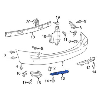 Toyota OE - Rear Left Bumper Cover Spacer Panel