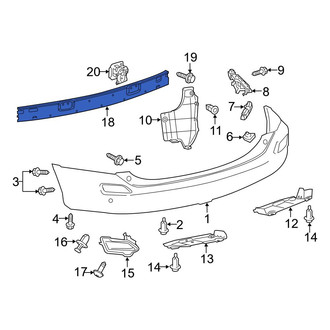 Toyota OE - Rear Bumper Impact Bar