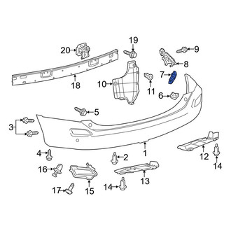 Toyota OE - Rear Left Upper Bumper Cover Bracket