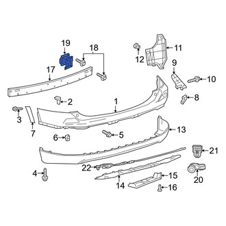 Toyota OE - Left Bumper Impact Bar Bracket
