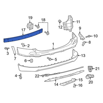 Toyota OE - Rear Bumper Impact Bar