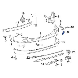 Toyota OE - Rear Left Bumper Cover Stay