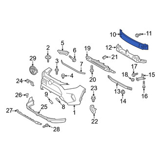 Toyota OE - Front Upper Bumper Impact Bar