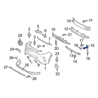 Toyota OE - Front Left Bumper Impact Bar Bracket
