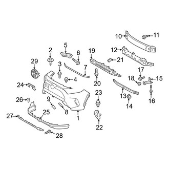 Toyota OE - Front Bumper & Grille - Bumper & Components (W/O Grille Bars)