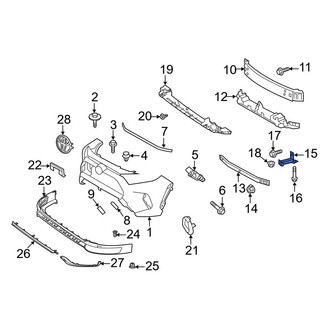 Toyota OE - Front Left Bumper Impact Bar Bracket
