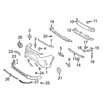 Toyota OE - Front Left Bumper Trim