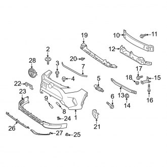 Toyota OE - Front Bumper & Grille - Bumper & Components