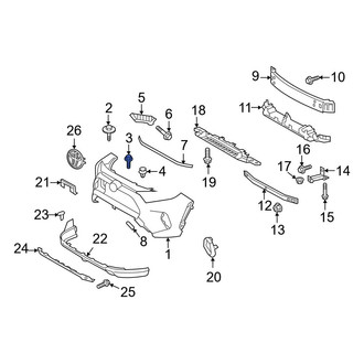 Toyota OE - Rear Bumper Cover Stop