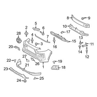 Toyota OE - Front Bumper & Grille - Bumper & Components (With Grille Bars)