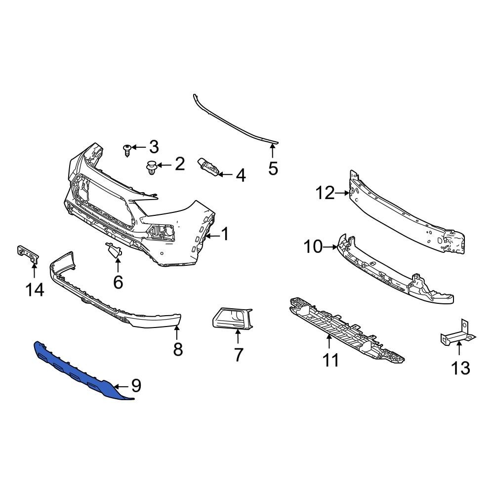Toyota OE 5271142150B0 Front Bumper Trim