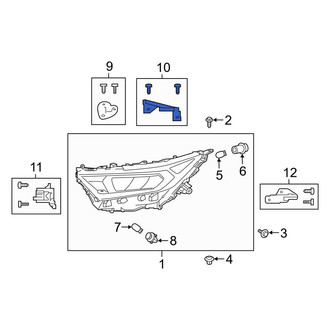 Toyota OE - Front Right Upper Outer Headlight Hardware Kit