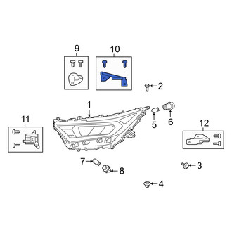 Toyota OE - Front Right Upper Outer Headlight Hardware Kit