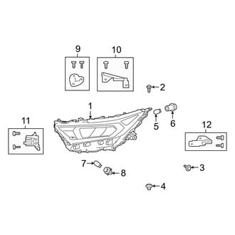 Toyota OE - Front Lamps - Headlamp Components (Japan Built, Multi-LED)