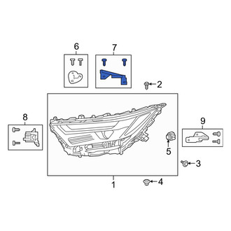 Toyota OE - Front Left Upper Outer Headlight Hardware Kit
