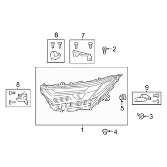 Toyota OE - Front Lamps - Headlamp Components (Bi-Led Projector, Japan Built)
