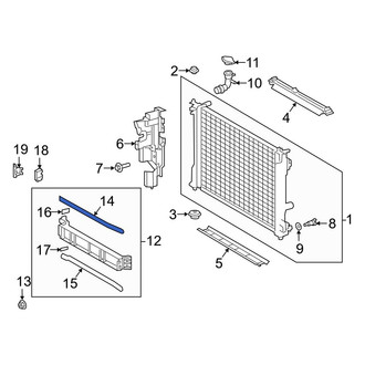 Toyota OE - Upper Radiator Shutter Seal