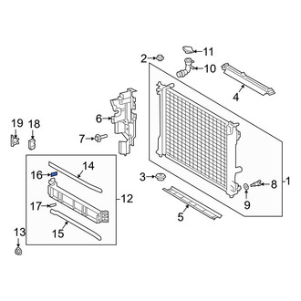 Toyota OE - Center Upper Radiator Shutter Seal