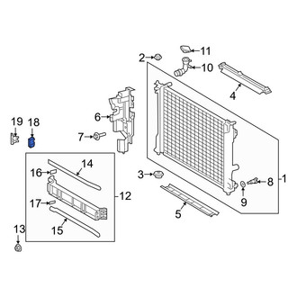 Toyota OE - Front Radiator Support Air Deflector Actuator