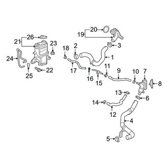Toyota OE - Front Engine Coolant Bypass Pipe Clamp