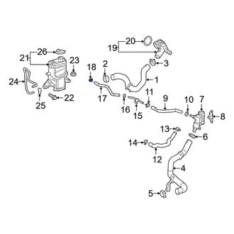 Toyota OE - Front Engine Coolant Bypass Pipe Clamp