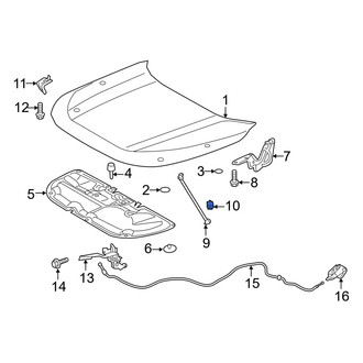 Toyota OE - Hood Prop Rod Retainer