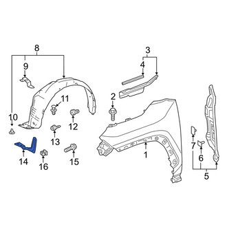 Toyota OE - Front Right Fender Liner Extension