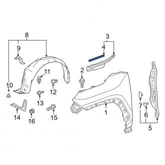 Toyota RAV4 Replacement Fender Seals | Front & Rear — CARiD.com