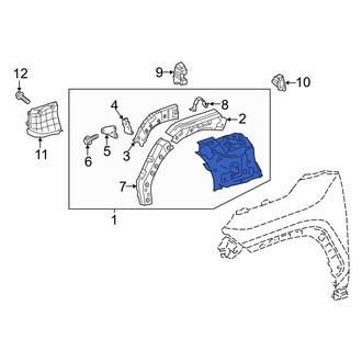 Toyota OE - Front Right Fender Apron Assembly