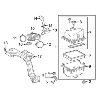 Toyota OE - Air Filter and Housing Assembly