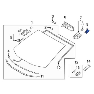 Toyota OE - Interior Rear View Mirror Cover Access Cover