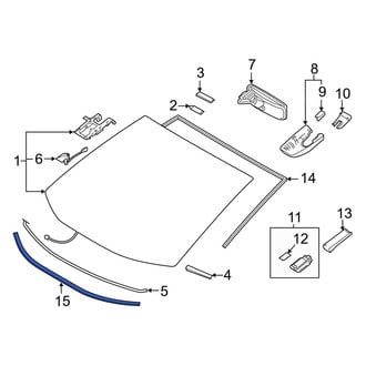 Toyota OE - Front Lower Windshield Molding